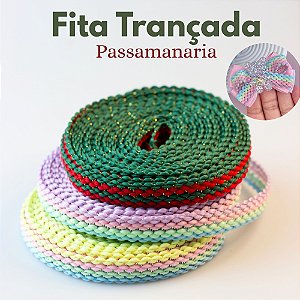 Fita Passamanaria Trançada ZIGZAG 2 Metros 13mm