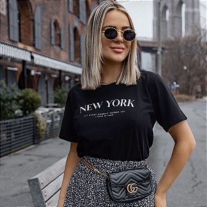 T-SHIRT ESTONADA NYC INSPIRE PRETO
