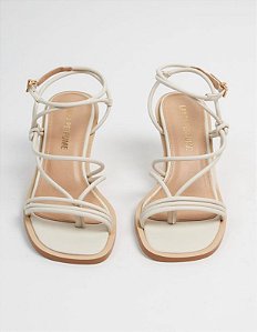 SANDALIA TIRA REDONDA BRANCA LANÇA PERFUME