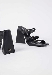 SALTO GEOMÉTRICO PRETO LANÇA PERFUME