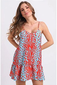 VESTIDO DE ALCA ESTAMPADO LANÇA PERFUME