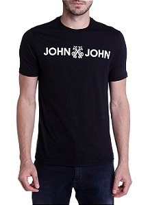 T SHIRT ESTAMPA PRETO JOHN JOHN
