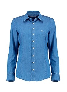 CAMISA ML CAMISA SLIM JEANS CLARO