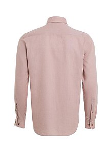 CAMISA COMFORT FIO TINTO ROSA CLARO INDIVIDUAL
