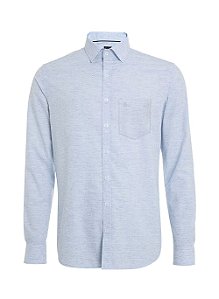 CAMISA COMFORT FIO TINTO AZUL CLARO INDIVIDUAL