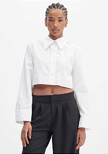 CAMISA CROPPED MANGA EVASE LANÇA PERFUME