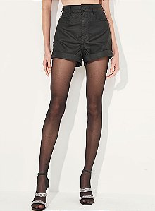 SHORT SARJA JOANA RESINADA PRETO COLCCI