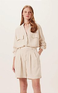 BERMUDA ALFAIATARIA BEGE AVELA -DIMY