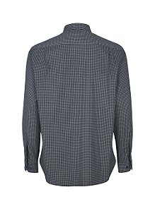 CAMISA ML COMFORT MINI PRINT  AZUL DUDALINA