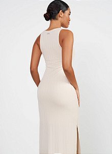 VESTIDO CANELADO  PRETO COLCCI