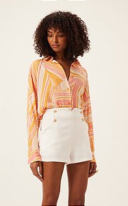 SHORT COM BOTOES E RECORTES OFF-WHITE  DIMY