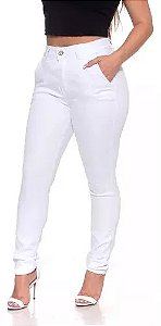 CALÇA CIGARRETE FEM. RISE SKINNY BRANCA    42