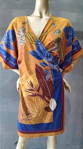 VESTIDO ESTAMPADO TRANSPASSADO ELEGANCE