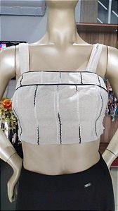 TOP CROPPED COM DETALHE NATURAL - DIMY