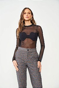 BLUSA TULE  PRETO COLCCI