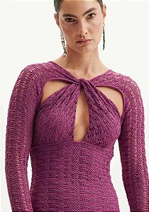 VESTIDO SUPER MIDI COM TORCAO