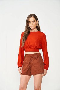 BLUSA COLCCI LARANJA GINGER  0360117945