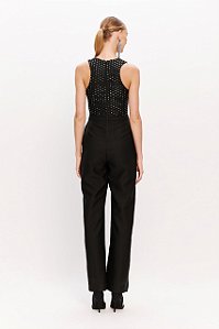 MACACAO LONGO COM BOLSO FACA PRETO/PRATA DIMY