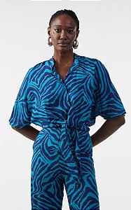CAMISA COM AMARRACAO NA FRENTE ZEBRA DIMY