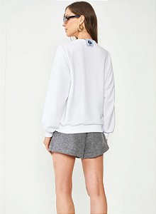 BLUSAO MOLETOM  BRANCO COLCCI