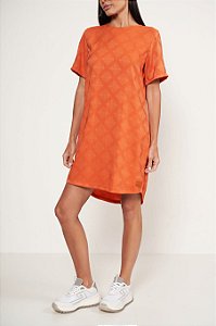 VESTIDO JACQUARD  LARANJA RUSSET COLCCI