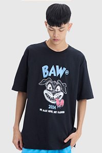 CAMISETA REGULAR STRANGER DOG PRETO 0089949 BAW