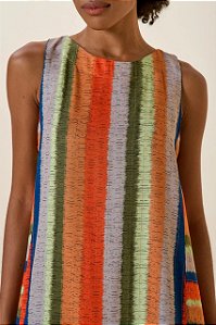 VESTIDO REGATA ESTAMPADO LISTRADO MY PLACE