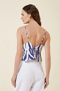 BLUSA CROPPED EST ZEBRA  AZULI MY PLACE