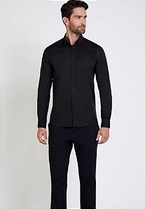 CAMISA ML TRICOLINE LISA STRET PRETO DUDALINA