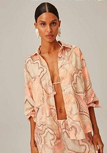 CAMISA ALONGADA ESTAMPADA LANÇA PERFUME