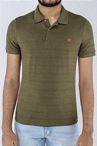 POLO MC CASUAL SLIM MALHA VERDE OGOCHI
