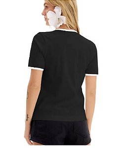 T-SHIRT MANGA CURTA LANÇA PERFUME PRETO