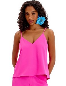 BLUSA DE ALCA DECOTE V  LANÇA PERFUME PINK