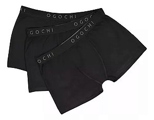 KIT BOXER OG MALHA COM ELASTANO PRETO OGOCHI