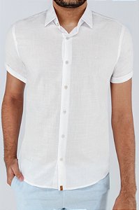 CAMISA MC CASUAL SLIM FLAME BRANCO OGOCHI
