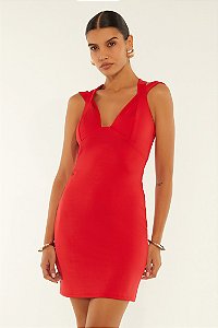 VESTIDO CURTO COM OMBRO TRANSPASSADO DIMY