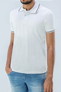 POLO MC ESSENCIAL SLIM PST BRANCO