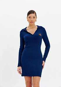 VESTIDO CURTO GOLA M/L - LANÇA PERFUME