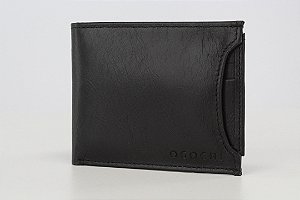 CARTEIRA EM COURO PRETO - OGOCHI