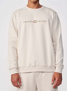 BLUSAO MOLETOM BEGE TAUPE - COLCCI JEANS
