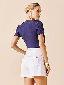 SHORTS  DE ALFAIATARIA OFF-WHITE- DIMY