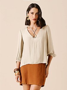 BLUSA FEMININA COM AVIAMENTO - DIMY
