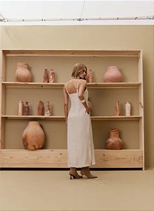 VESTIDO FEMININO SUPER MIDI COM DETALHES EM CORDAO DIMY