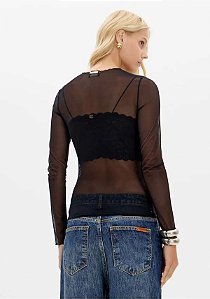 BLUSA MANGA LONGA PRETO LANÇA PERFUME