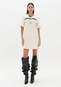 VESTIDO T-DRESS CURTO COM ESTAMPA LANÇA PERFUME