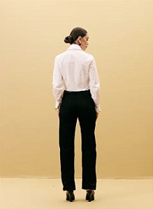 CAMISA FEMININA CROPPED MANGA AMPLA - BRANCO