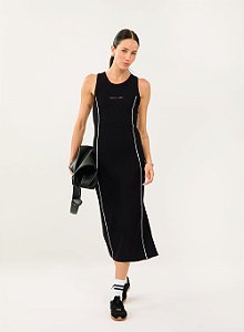 VESTIDO CANELADO  PRETO PACE