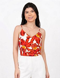 BLUSA DE ALCA ESTAMPADA LANÇA PERFUME