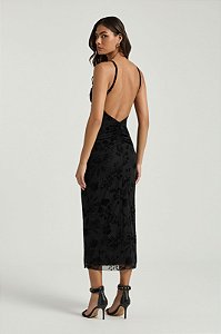 VESTIDO TULE FLORES PRETO PA 0980002 MY PLACE