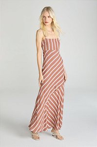 VESTIDO MIDI EST LISTRADO TOFFEE MY PLACE